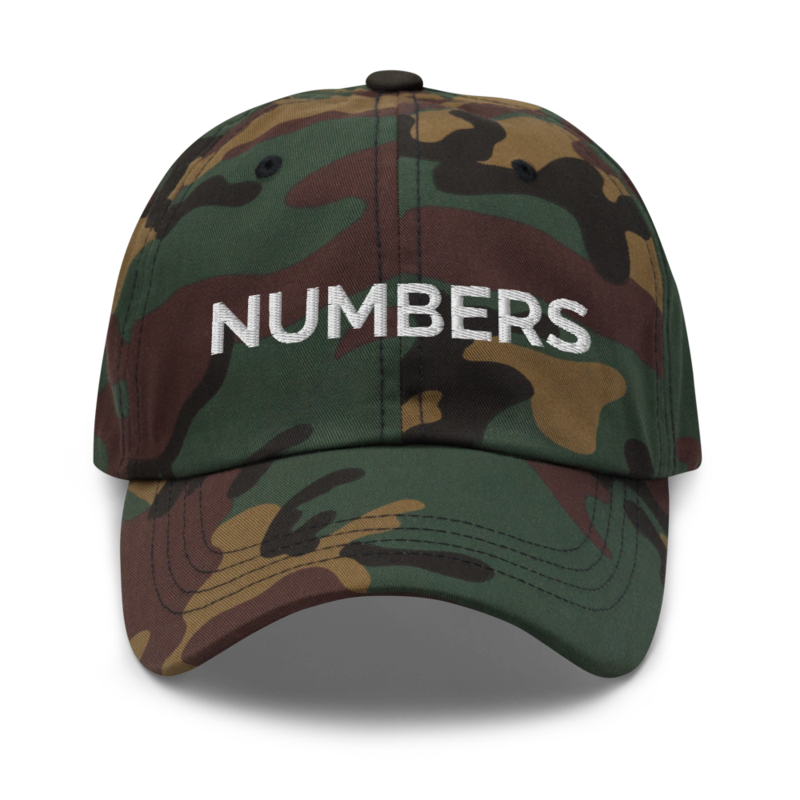 Numbers Hat - Green Camo