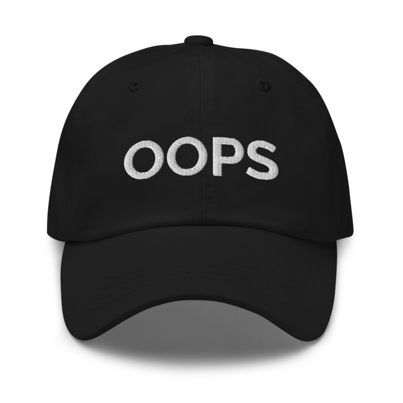 Oops Hat - Black