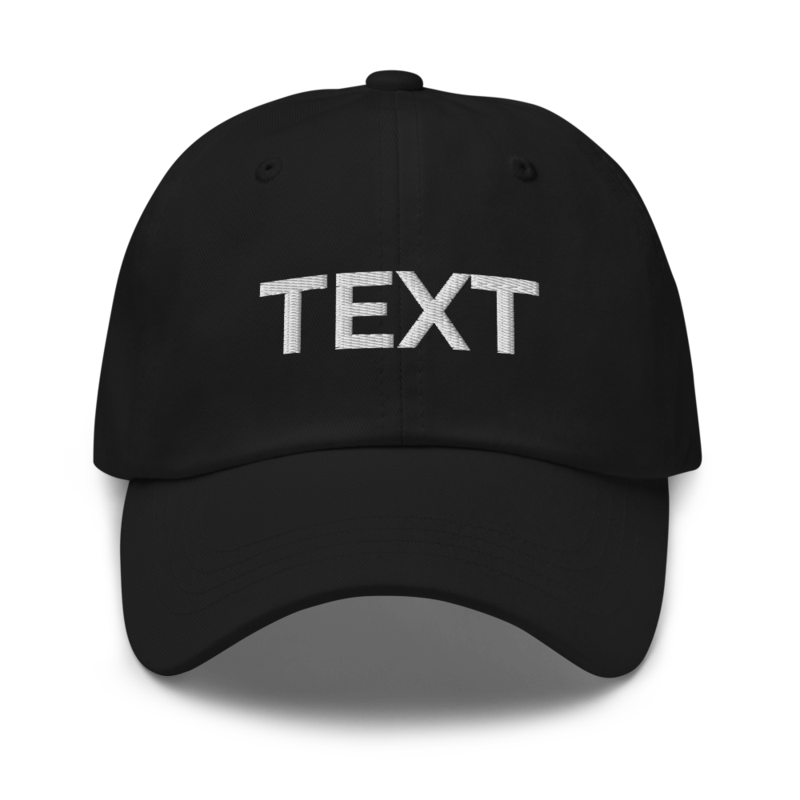 Text Hat - Black