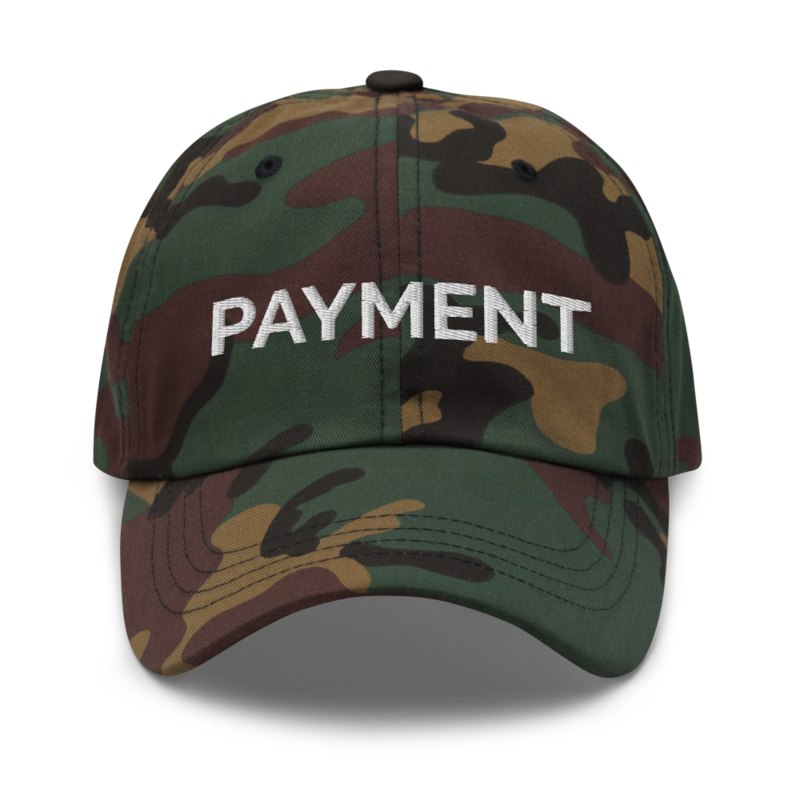 Payment Hat - Green Camo