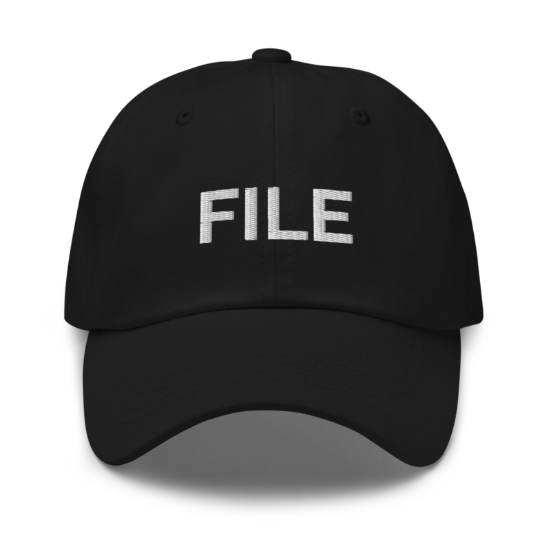 File Hat - Black