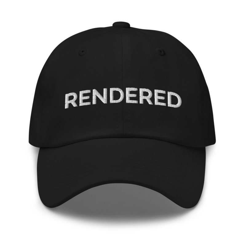 Rendered Hat - Black