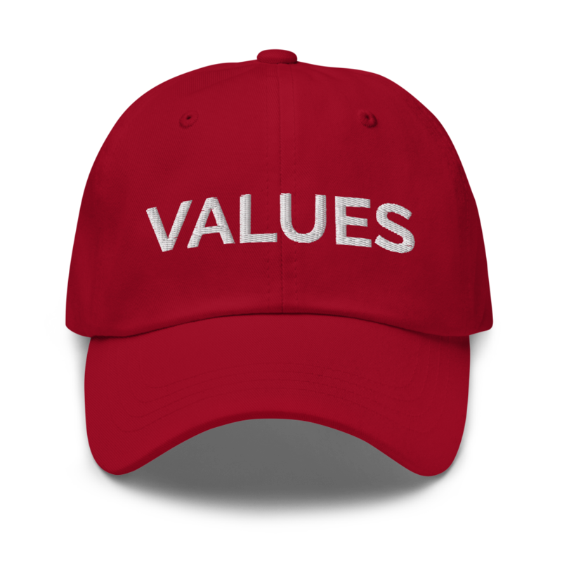 Values Hat - Cranberry