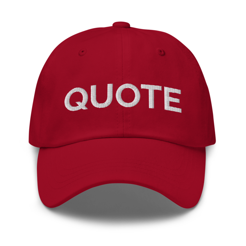 Quote Hat - Cranberry