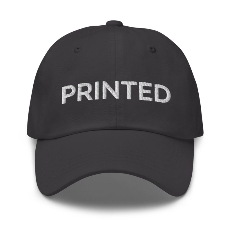 Printed Hat - Dark Grey