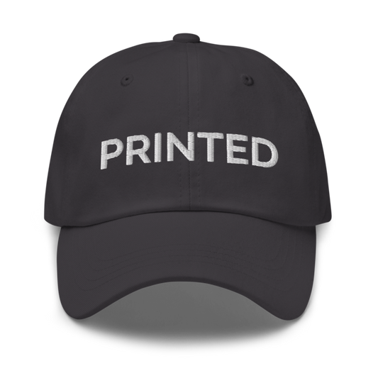 Printed Hat - Dark Grey