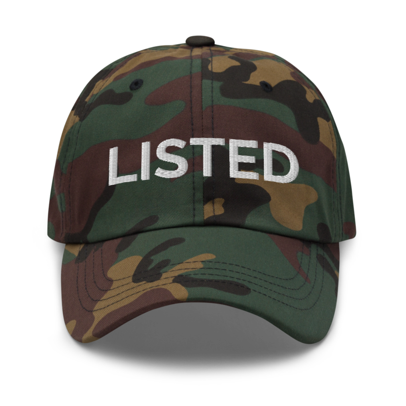 Listed Hat - Green Camo