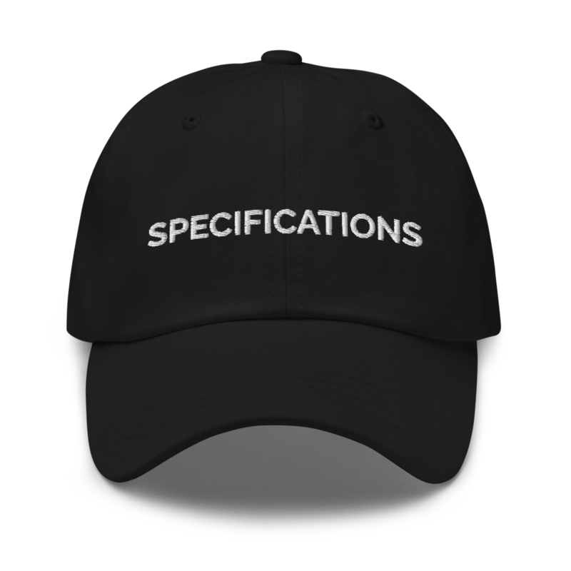 Specifications Hat - Black