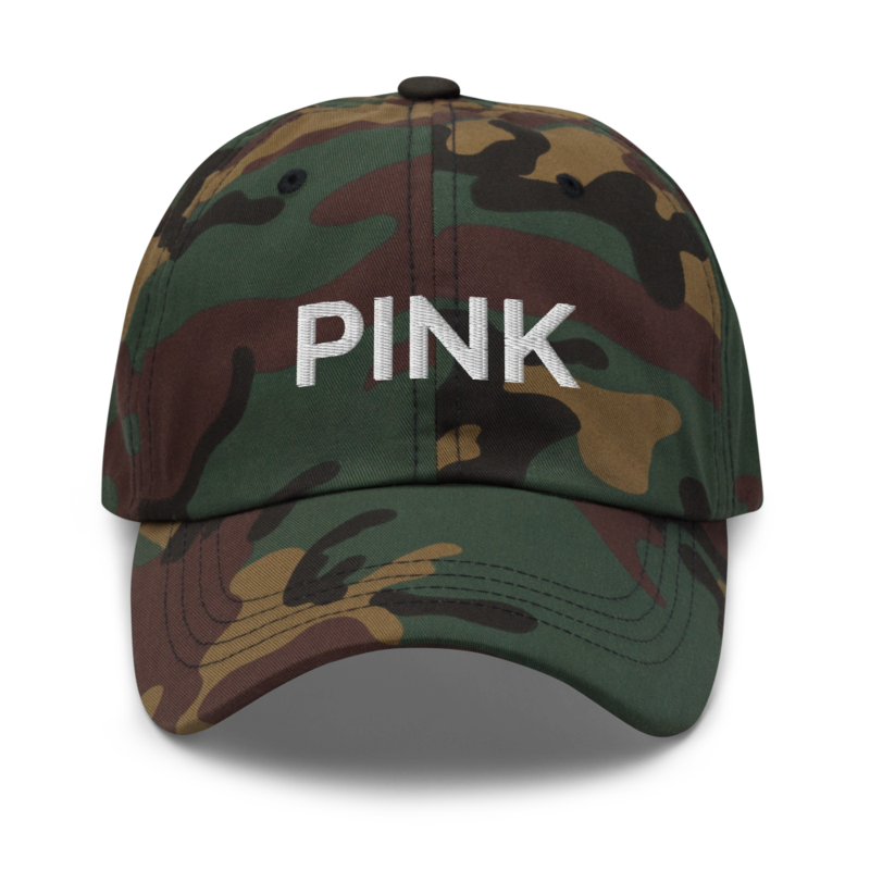 Pink Hat - Green Camo