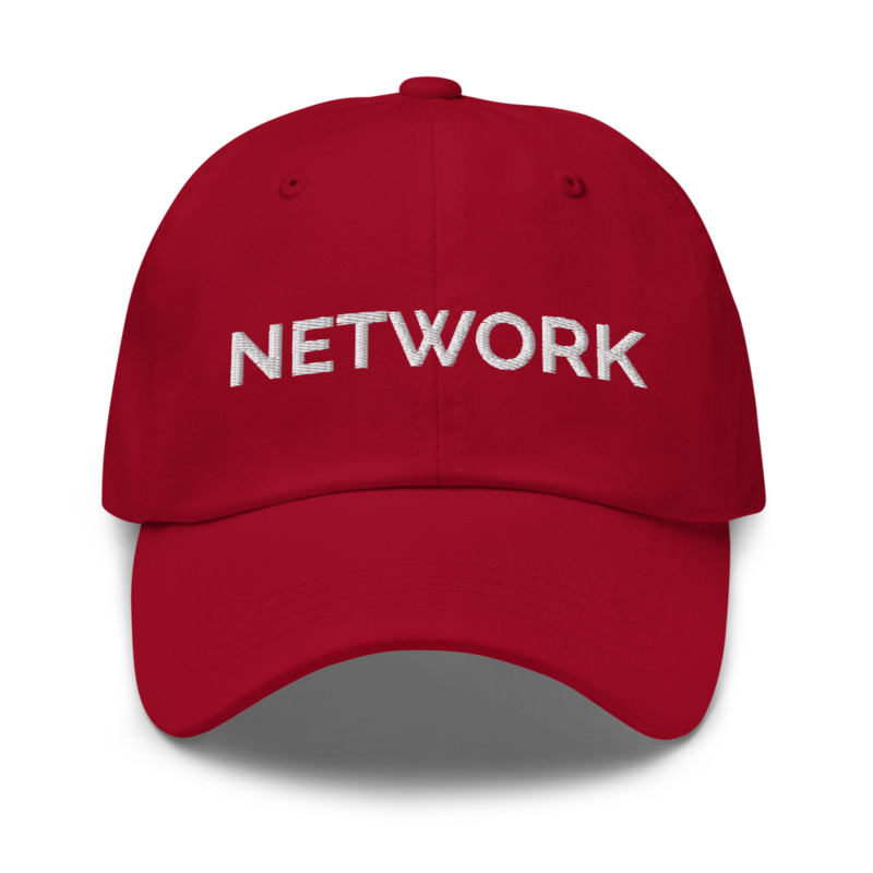 Network Hat - Cranberry