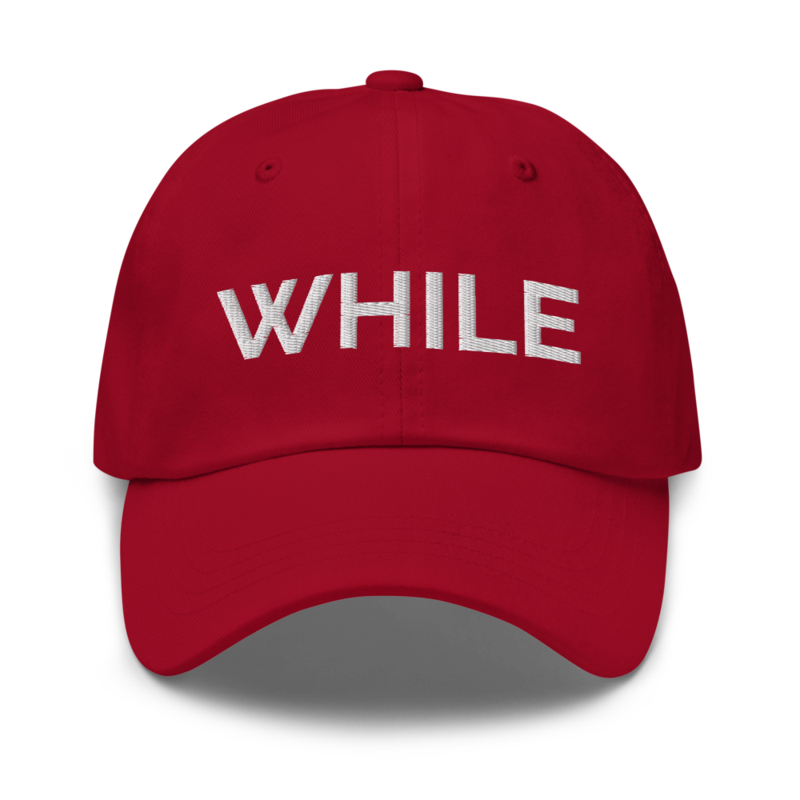 While Hat - Cranberry