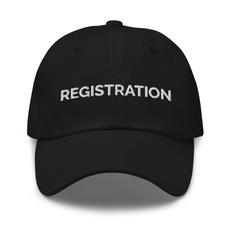 Registration Hat - Black