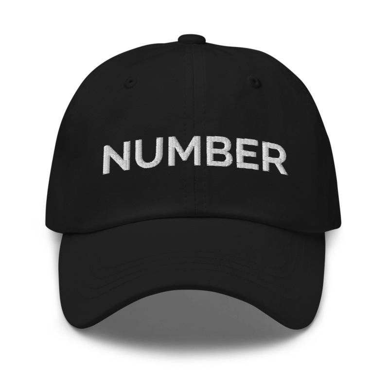 Number Hat - Black