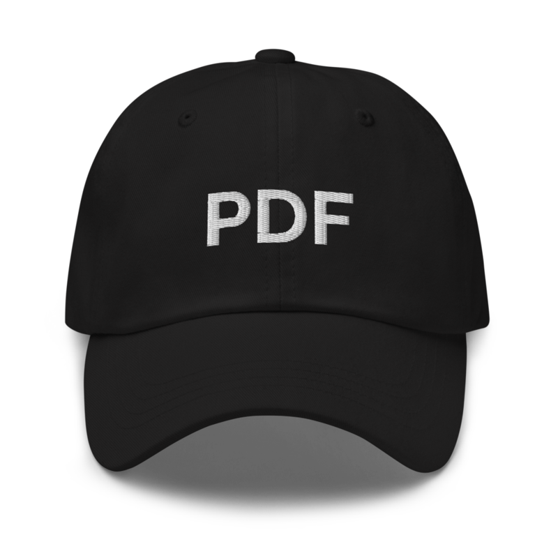 Pdf Hat - Black