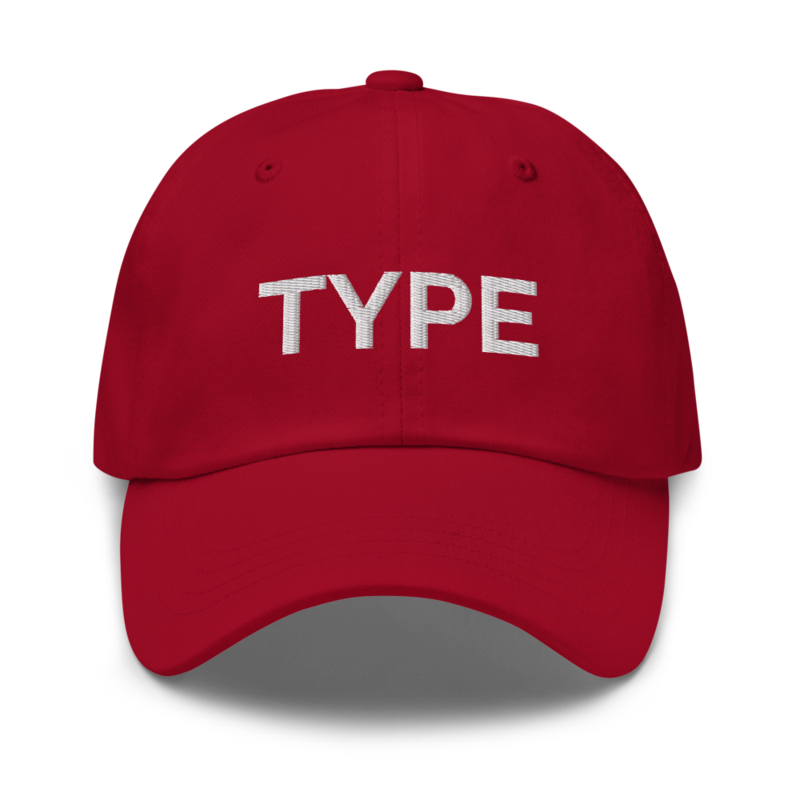 Type Hat - Cranberry