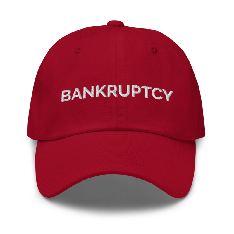 Bankruptcy Hat - Cranberry