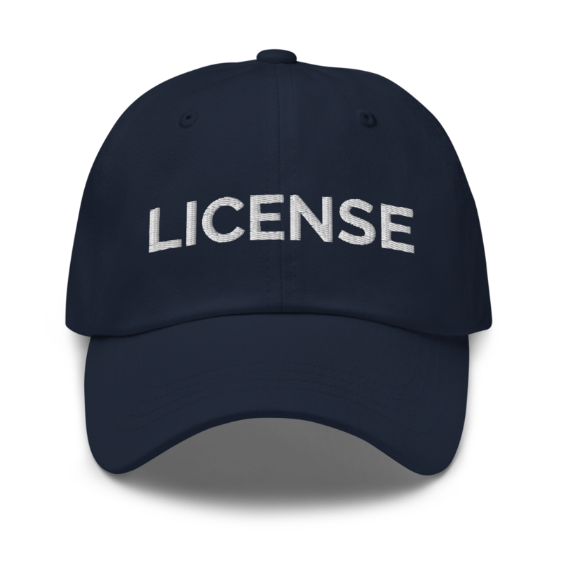 License Hat - Navy