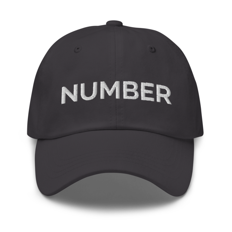 Number Hat - Dark Grey