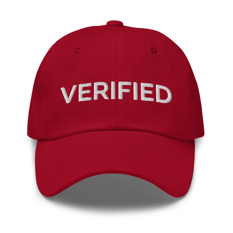 Verified Hat - Cranberry