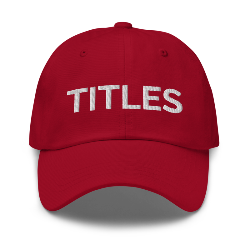 Titles Hat - Cranberry