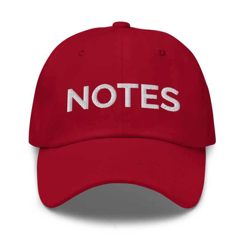 Notes Hat - Cranberry