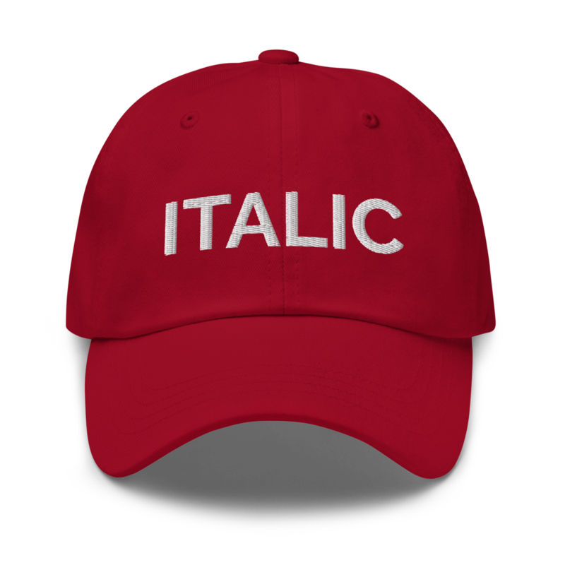 Italic Hat - Cranberry