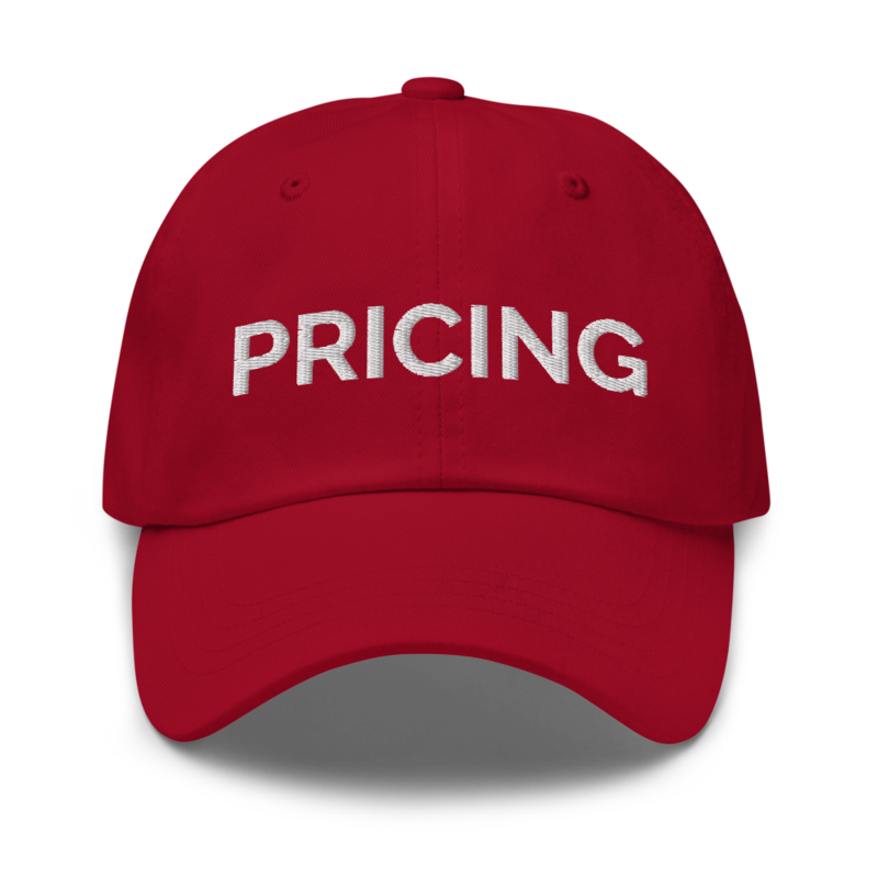 Pricing Hat - Cranberry