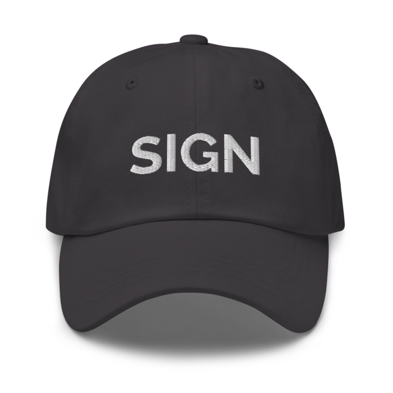 Sign Hat - Dark Grey