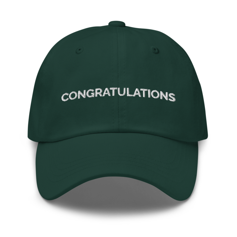 Congratulations Hat - Spruce
