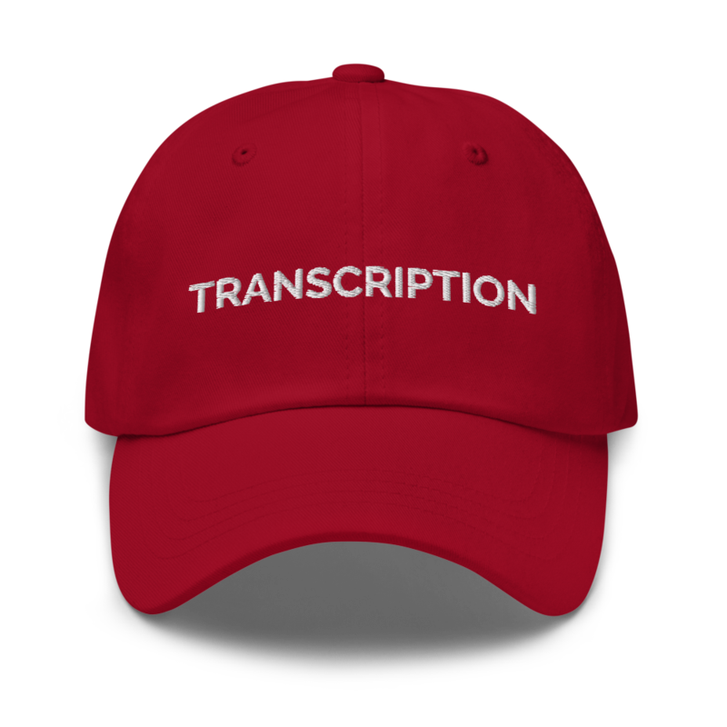 Transcription Hat - Cranberry