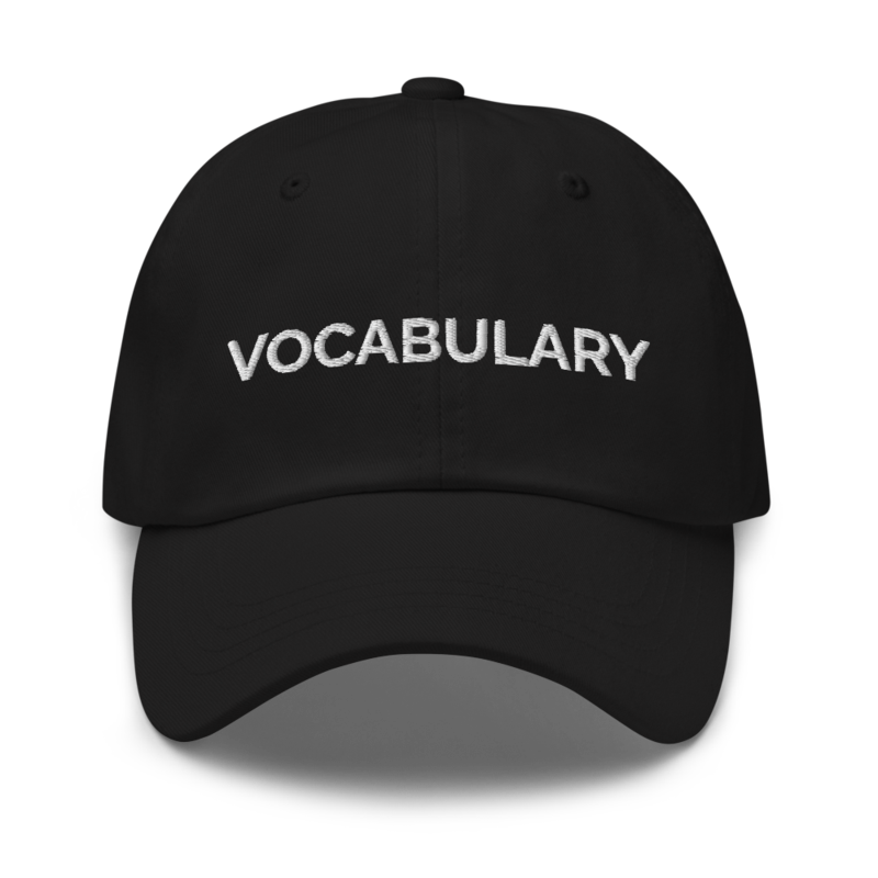 Vocabulary Hat - Black