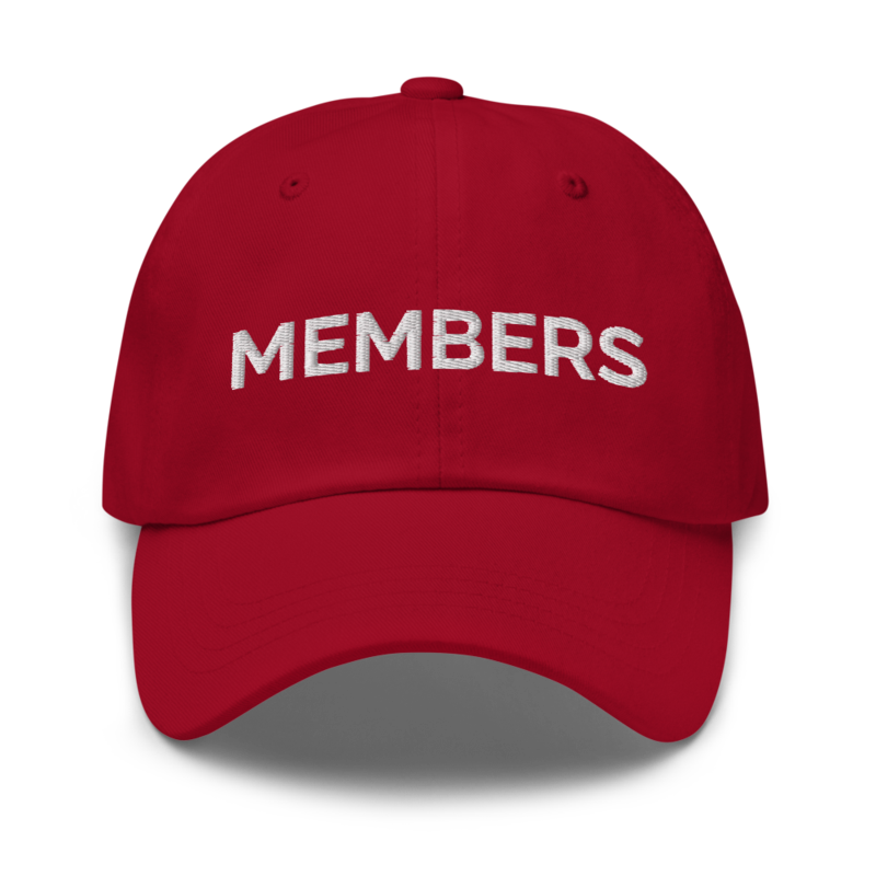 Members Hat - Cranberry