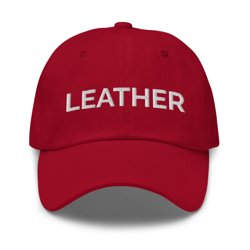 Leather Hat - Cranberry