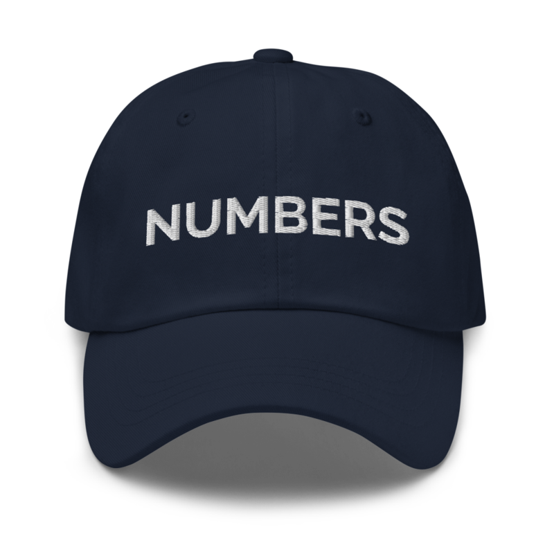 Numbers Hat - Navy