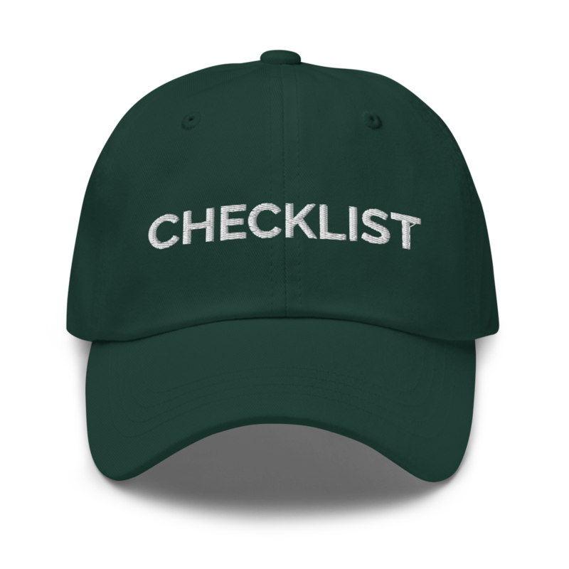 Checklist Hat - Spruce