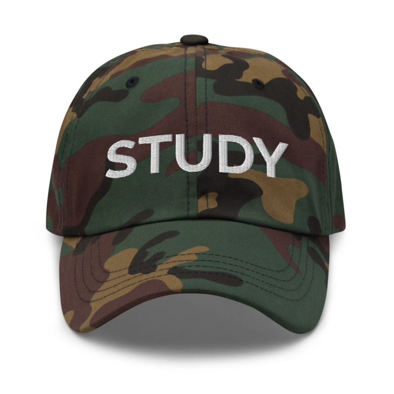 Study Hat - Green Camo