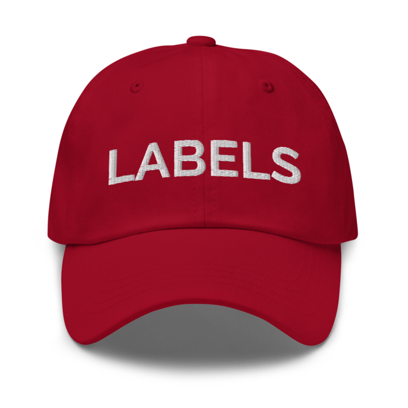 Labels Hat - Cranberry