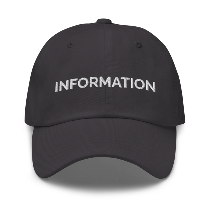 Information Hat - Dark Grey