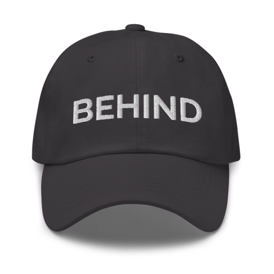 Behind Hat - Dark Grey