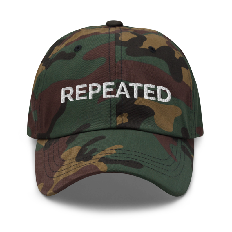 Repeated Hat - Green Camo