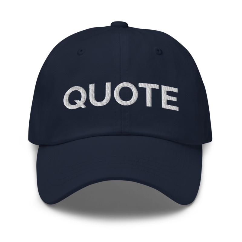 Quote Hat - Navy