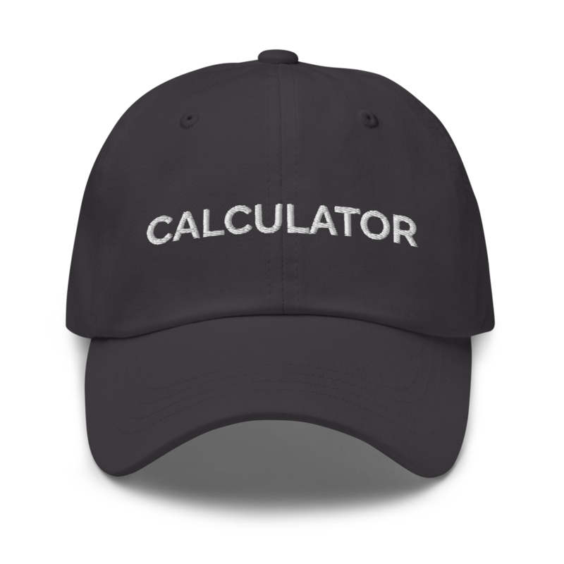 Calculator Hat - Dark Grey