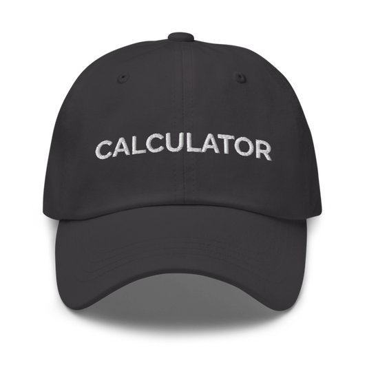 Calculator Hat - Dark Grey
