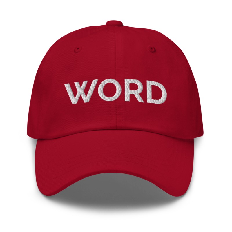 Word Hat - Cranberry