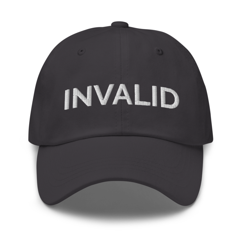 Invalid Hat - Dark Grey