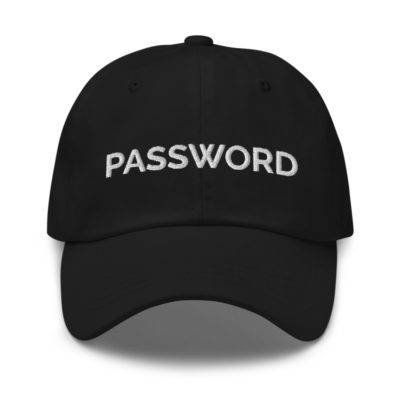 Password Hat - Black