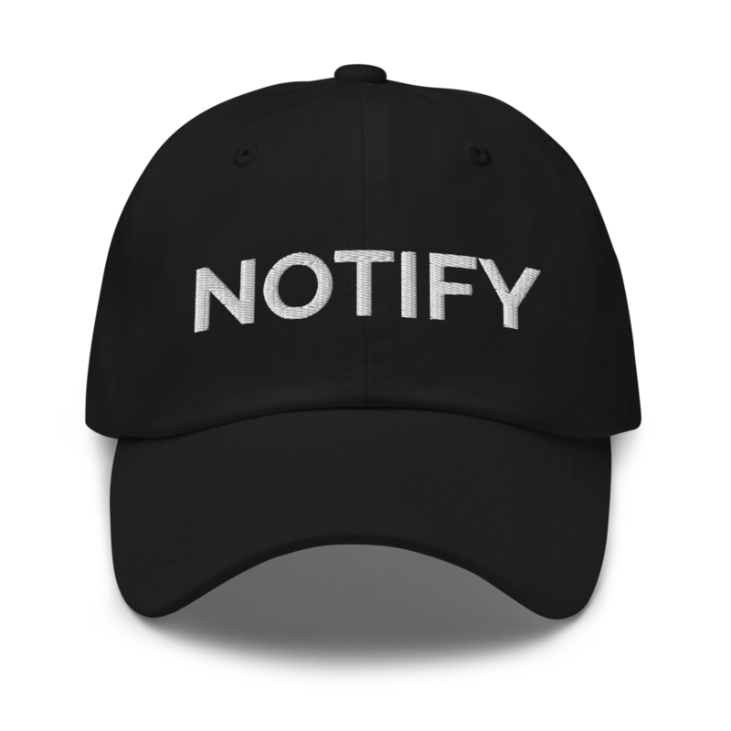Notify Hat - Black