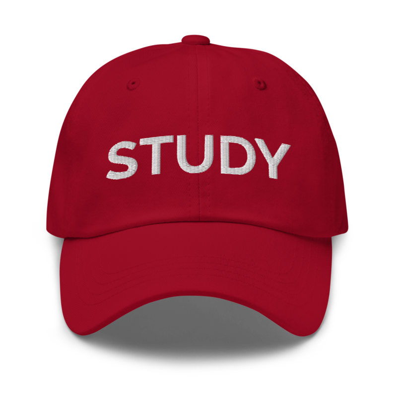 Study Hat - Cranberry