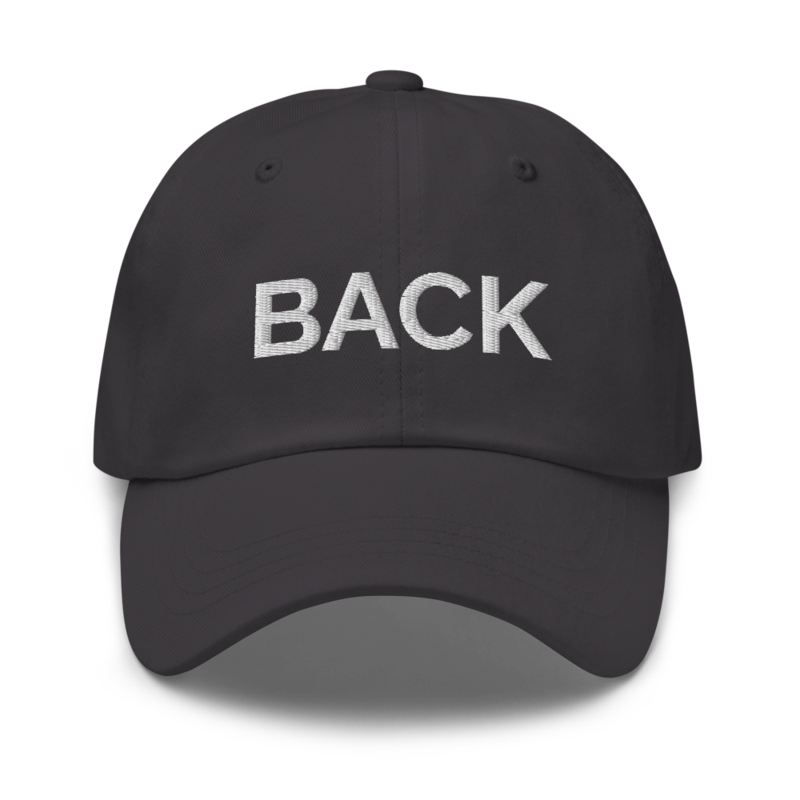 Back Hat - Dark Grey