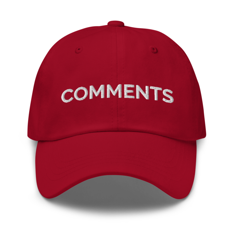 Comments Hat - Cranberry